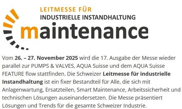 mechmine predictive maintenance Messe Maintenance Zurich 2025